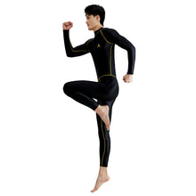 Load image into Gallery viewer, AMORESY Men's Tracksuits Sets Tops Leggings Shiny Glossy Sports Fitness Running Overall Catsuits All-purpose Jumpsuits
