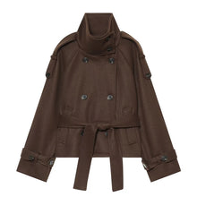 Load image into Gallery viewer, New Women's Jackets &amp; Coats Autumn 2026 Fashion Loose Belt Elegant Turtleneck Warm Winter Jackets Women's Chic Youth Street Coat
