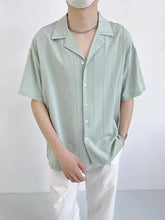 Load image into Gallery viewer, Striped Short Sleeve Shirt Men
