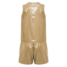 Load image into Gallery viewer, Mens Special Needs Waterproof Sweat Tracksuit Tank Tops And Sides Buttons Boxer Shorts Two Pieces Outfit Adaptive Clothing
