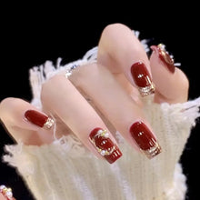Load image into Gallery viewer, 24pcs Gradient Fake Nails French Ballerina Nail Waterproof Faux Medium Coffin false nails Fingernails Press on Nails Tips
