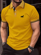 Load image into Gallery viewer, New Men's T-shirt Classic Short Sleeved Polo Shirt Summer Top Casual T-shirt Button Lapel Super Large S-3XL Casual Polo Shirt
