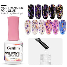 Load image into Gallery viewer, Nail Art Foil Glue, a Nail Glue Transfer Adhesive for Foil Stickers, Suitable for DIY Nail Art, Requires LED Lighting.
