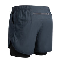 Load image into Gallery viewer, Summer Men's Reflective Running Shorts Fitness Quick Drying Double-Layer Shorts Men's Exercise Training Bodybuilding Shorts
