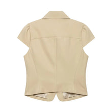 Load image into Gallery viewer, Women's Jacket 2026 New Fashion Double-Breasted Short-Sleeve Slim Jacket for Women Summer Ladies Outerwear Casaul Chic Women Top
