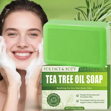 Load image into Gallery viewer, Tea Tree Soap for Face &amp; Body Acne, 100g Tea Tree Oil Soap Bar for Face &amp; Body Natural Skin Cleanser for Oily, Dry &amp; Itchy Skin
