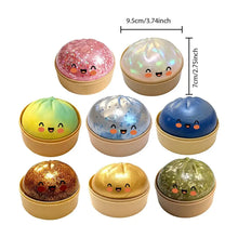 Load image into Gallery viewer, Premium Squishy Steamed Bun Dumpling Toy Slow Rising Glitter Stress Ball Stretchy Decompression Fidget Toy Desk Travel Gift ﻿
