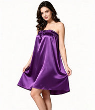 Load image into Gallery viewer, Female Nighty Dress Hot Nightdress Satin Elegant Sleep Dress 2026 Women's Sleepwear Sexy Dresses Sleeveless Strapless Nightgown
