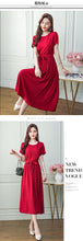 Load image into Gallery viewer, New Fashion Summer Dresses For Women 2025 Elegant Casual Short Sleeve Midi Dress Soild Colour Women Clothing
