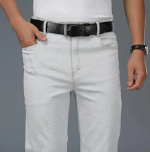 Load image into Gallery viewer, Men's Beige Loose Jeans Fashion Denim Pants For Men Casual Wide Leg Trousers Flared Jeans
