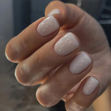 Load image into Gallery viewer, 24Pcs/Set Wearable False Nails for Girls Women Removable Solid Color Short Fake Nails Art Finished Simple White Press on Nail
