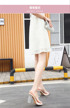 Load image into Gallery viewer, Women's High Heels, 2024 Summer New Waterproof Table with A Line Not Tired Feet Thick Crystal Slippers, Women's Shoes
