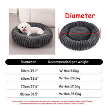 Load image into Gallery viewer, 40-90cm 6 Sizes Round Pet Bed for Large Dog Bed Super Soft Cat Bed Plush Dog House for Medium Dog House Winter Warm Sleeping
