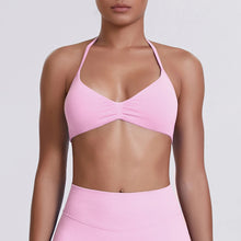 Load image into Gallery viewer, Sport Bra Strappy Bra Top Women High Support Thin Strap Halter Sport Seamless Bras Scrunch Workout Yoga Tank
