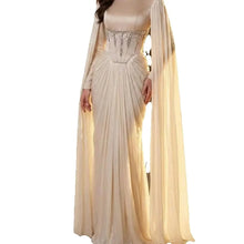 Load image into Gallery viewer, Aenyrst Elegant Party Dresses Formal Occasion Prom Gowns A-Line Floor-Length Beads Customized فساتين طويلة بأكما
