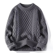 Load image into Gallery viewer, Trendy Knitted Sweater For Men Casual Round Neck Pullover Male Knitted Soft Fall Winter Fashion Long Sleeve Mens Kntwear Outwear
