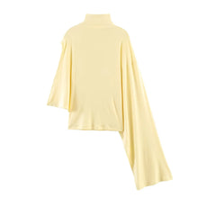 Load image into Gallery viewer, HH Women Spring Fashion Versatile High Neck Drape Asymmetric Top Female Sexy Elegant Slim High Street Casual Commuting Party Top
