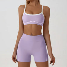 Load image into Gallery viewer, Woman Yoga Sport Outfit for Fitness Two Pieces Short Pant Sets Suits Tracksuit Sportswear Woman Gym Yoga Workout Clothes

