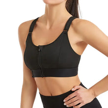Load image into Gallery viewer, Sports Bras For Women Front Zipper Adjustable Strap Shockproof Elastic Fitness Athletic Brassiere Slim Yoga Crop Top
