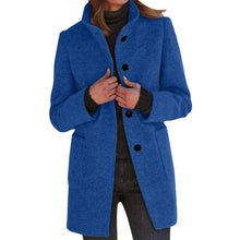 Load image into Gallery viewer, Womens Wool Cardigan Coats With Pockets Ladies Lapel Long Jacket Coat Fashion Solid Casual Winter Jackets for Women Plus Coat
