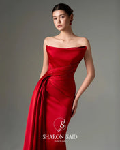 Load image into Gallery viewer, Strapless Satin Mermaid Evening Gown
