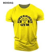 Load image into Gallery viewer, Gym Weightlifting Sports Men's T-Shirts Summer Short Sleeve Fitness Sports Male T Shirt  O-Neck Casual Loose Tops 6XL Plus Size
