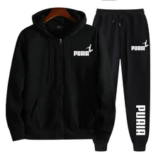 Load image into Gallery viewer, New in Women Tracksuit Trend Printing Hooded Sweatshirts Pants 2Pcs Set Casual Zipper Overcoat Suit Daily Clothing Autumn Winter
