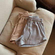 Load image into Gallery viewer, High Waist Drawstring Sweat Shorts
