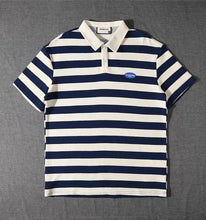 Load image into Gallery viewer, Striped Preppy Summer Polo Shirt
