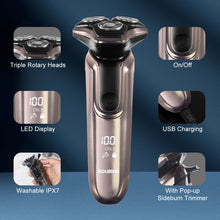 Load image into Gallery viewer, Electric Shaver for Men New 3-Blade Portable Professional Home Use Shaving Razor with Ergonomic Handle Ultra-Smooth Performance
