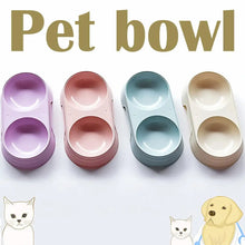 Load image into Gallery viewer, Non-Slip Double Pet Bowls Food &amp; Water Feeder for Cats and Small Dogs BPA-Free Easy-Clean Raised Pet Dishes in 4 Colors
