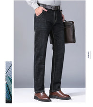 Load image into Gallery viewer, 2025 Men's Jeans Casual Stretch Classic Blue Black Denim Pants Men's Texture Jeans Versatile Item Interprets Denim Fashion offic
