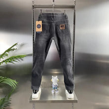 Load image into Gallery viewer, Thick Jeans Men's Slim Fit Spring Autumn Winter Casual Long Pants Cotton Stretch Denim mid Waist Zipper Closure Wear Resistant
