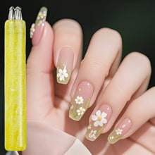 Load image into Gallery viewer, Nail Art Five-Petal Flower Dotting Tool, DIY Nail Design Brush, Acrylic Handle,  Professional &amp; Beginner Friendly, Portable

