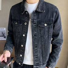 Load image into Gallery viewer, Black Y2K Denim Jacket
