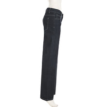 Load image into Gallery viewer, Women's Slim Fit Flared Jeans Y2K Vintage Low Rise Stretch Denim Pants with Embroidery Distressed Style for Everyday Outfits
