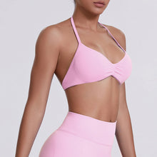 Load image into Gallery viewer, Sport Bra Strappy Bra Top Women High Support Thin Strap Halter Sport Seamless Bras Scrunch Workout Yoga Tank

