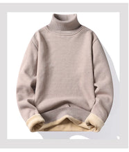 Load image into Gallery viewer, Men's Fleece Thicker Sweater Turtleneck Warm Pullover High Quality Male Slim Knitted Wool Sweaters For Winter Plus Size 4XL
