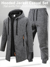 Load image into Gallery viewer, Men's Winter Casual Tracksuit Warm Zip-up Hoodie Jacket Sweatpants Set Daily Sports Jogging Suit Regular Fit Outdoor Sport Suit
