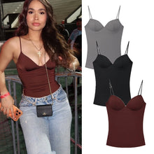 Load image into Gallery viewer, Women's Tops Bustier Corset Crop Slip Top Women Bodycon Backless Sexy Tops 2026New Brown Black Gray Camisole Vest Female Fashion
