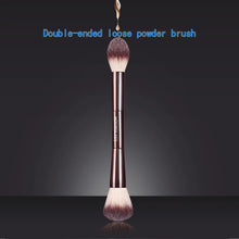 Load image into Gallery viewer, Makeup brush, powder brush, blush brush, loose powder brush, exquisite professional metal handle, double-head design, with box
