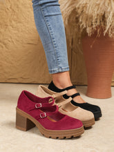 Load image into Gallery viewer, Women Square Heel Mary Jane Pumps
