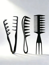 Load image into Gallery viewer, Men'S Salon Hair Styling Comb Set, Including a Wide-Tooth Comb for Textured Hairstyles, a Comb for Pompadour Styles, a Styling C
