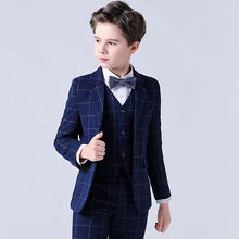 Load image into Gallery viewer, Formal Kids Plaid Tuxedo Suit
