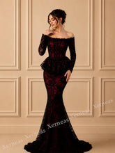 Load image into Gallery viewer, Customized Temperament Elegant Off-the-shoulder Evening Gowns for Banquet Lace Wedding Party Dress High Quality
