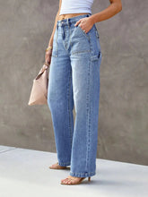 Load image into Gallery viewer, Women's Light Blue Wide Leg Straight-Leg Jeans - Stylish and Comfortable Denim Pants for Effortless Fashion
