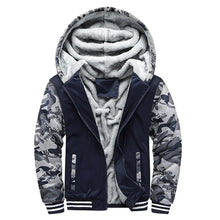 Load image into Gallery viewer, Camouflage Fleece Hooded Jacket

