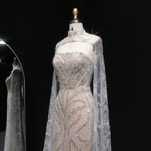Load image into Gallery viewer, Sharon Said 2026 Luxury Evening Party Gowns Women' s Wedding Prom Dresses with Flowing Sleeves Elegant Mermaid SS663 Customized
