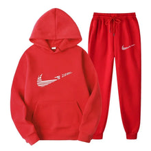 Load image into Gallery viewer, Men Tracksuit 2 Pieces Sets Hooded Sweatshirt +Drawstring Pants Male Hoodies Running Sportswear Men Women Autumn Sportwear
