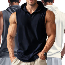 Load image into Gallery viewer, Men's Running Tank Tops Sleeveless Gym Sport T-shirt Fitness Training Workout Tee Tops Sportwear Hooded Solid Summer Men Vest
